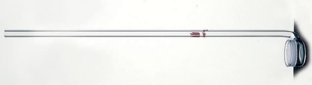 Synthware&#8482; fritted gas dispersion tube with 90 degree angle disc diam. 30&#160;mm, porosity: coarse, stem O.D. × L 8&#160;mm × 150&#160;mm