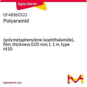 Polyaramid (polymetaphenylene isophthalamide), film, thickness 0.05&#160;mm, L 1&#160;m, type t410