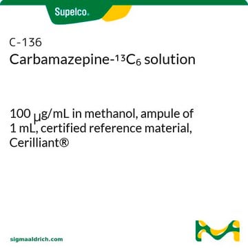 Carbamazepine-13C6 solution 100&#160;&#956;g/mL in methanol, ampule of 1&#160;mL, certified reference material, Cerilliant&#174;