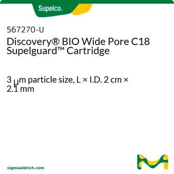 Cartucho Discovery&#174; BIO Wide Pore C18 Supelguard 3&#160;&#956;m particle size, L × I.D. 2&#160;cm × 2.1&#160;mm