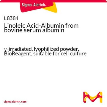 亚油酸蛋白 来源于牛血清白蛋白 &#947;-irradiated, lyophilized powder, BioReagent, suitable for cell culture