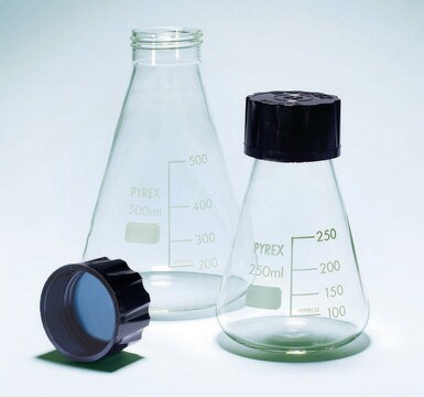 Pyrex&#174; Erlenmeyer flask, graduated with SVL screwcaps capacity 100&#160;mL