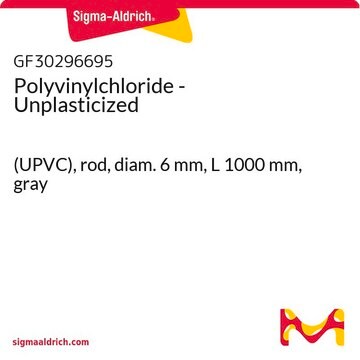 Polyvinylchloride - Unplasticized (UPVC), rod, diam. 6&#160;mm, L 1000&#160;mm, gray