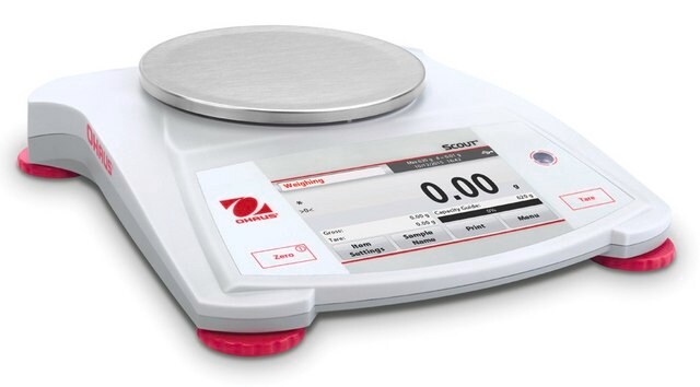 Ohaus&#174; Scout&#174; Portable Touchscreen Balance Model STX622, weighing capacity 620&#160;g, resolution: 0.01&#160;g, AC/DC input 230 V