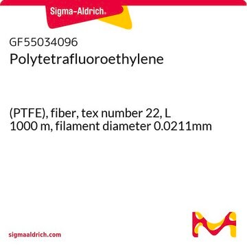 Polytetrafluoroethylene (PTFE), fiber, tex number 22, L 1000&#160;m, filament diameter 0.0211mm