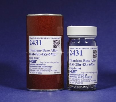 Titanium-base alloy NIST&#174; SRM&#174; 2431, 6Al - 2Sn - 4Zr - 6Mo