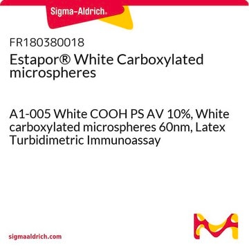 Estapor&#174; White Carboxylated microspheres A1-005 White COOH PS AV 10%, White carboxylated microspheres 60nm, Latex Turbidimetric Immunoassay