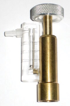 Miniflow regulator with brass control valve and flow indicator