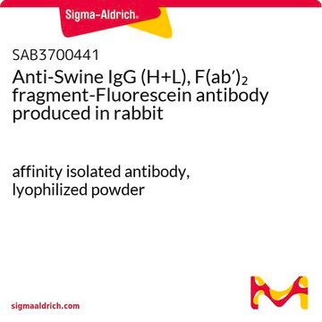 Anti-Swine IgG (H+L), F(ab&#8242;)2 fragment-Fluorescein antibody produced in rabbit affinity isolated antibody, lyophilized powder