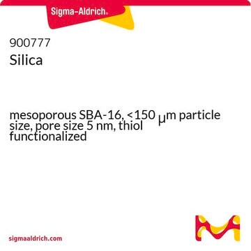 Silica mesoporous SBA-16, &lt;150&#160;&#956;m particle size, pore size 5&#160;nm, thiol functionalized