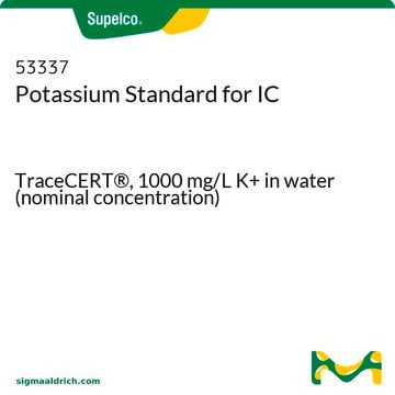 钾离子标准液，用于离子色谱分析 TraceCERT&#174;, 1000&#160;mg/L K+ in water (nominal concentration)