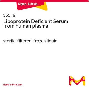 Sérum déficient en lipoprotéines from human plasma sterile-filtered, frozen liquid