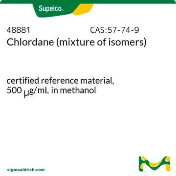 Chlordane (mélange d'isomères) certified reference material, 500&#160;&#956;g/mL in methanol