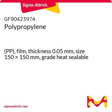 Polypropylene (PP), film, thickness 0.05&#160;mm, size 150 × 150&#160;mm, grade heat sealable