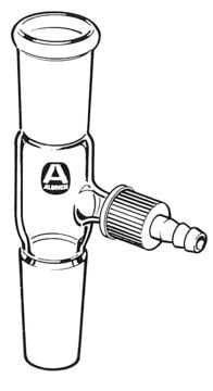 Aldrich&#174; gas-inlet adapter with SafetyBarb&#174; hose connector Joints: ST/NS 19/22 (2)