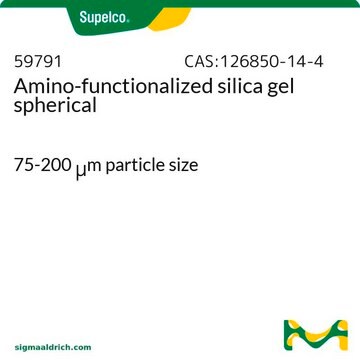 Amino-functionalized silica gel spherical 75-200&#160;&#956;m particle size