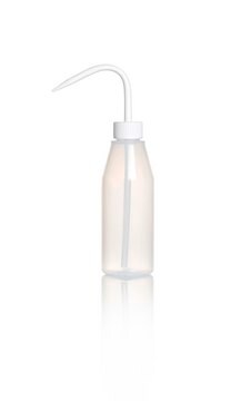 Azlon&nbsp;Narrow Neck Sloped Shouldered Wash Bottles with jet-tip aperture low-density polyethylene bottle, capacity 250&#160;mL