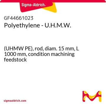 Polyethylene - U.H.M.W. (UHMW PE), rod, diam. 15&#160;mm, L 1000&#160;mm, condition machining feedstock