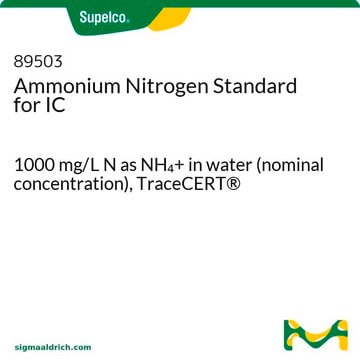 Ammonium Nitrogen Standard for IC 1000&#160;mg/L N as NH4+ in water (nominal concentration), TraceCERT&#174;