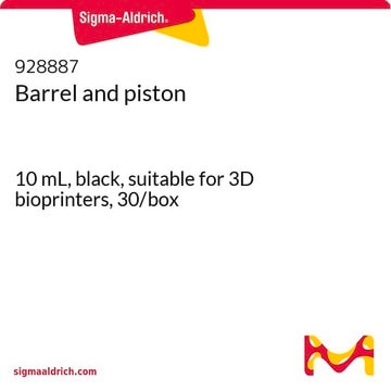 Barrel and piston 10 mL, black, suitable for 3D bioprinters, 30/box