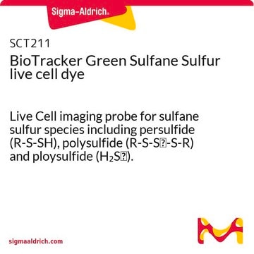 BioTracker grüner Sulfanschwefelfarbstoff für Lebendzellen Live Cell imaging probe for sulfane sulfur species including persulfide (R-S-SH), polysulfide (R-S-S&lt;sub&gt;n&lt;/sub&gt;-S-R) and ploysulfide (H&lt;sub&gt;2&lt;/sub&gt;S&lt;sub&gt;n&lt;/sub&gt;).