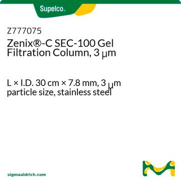 Zenix&#174;-C SEC-100 Gel Filtration Column, 3 &#956;m L × I.D. 30&#160;cm × 7.8&#160;mm, 3&#160;&#956;m particle size, stainless steel