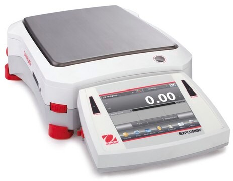 Ohaus&#174; Explorer&#174; Precision Balance Model EX2202, weighing capacity 2200&#160;g, resolution: 0.01&#160;g, AC/DC input 220/240 V, UK plug