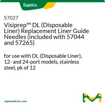 Visiprep&#8482; DL (Disposable Liner, Einweg-Innenauskleidung) Ersatzinnenauskleidungsführungsnadeln (in 57044 und 57265 enthalten) for use with DL (Disposable Liner), 12- and 24-port models, stainless steel, pk of 12