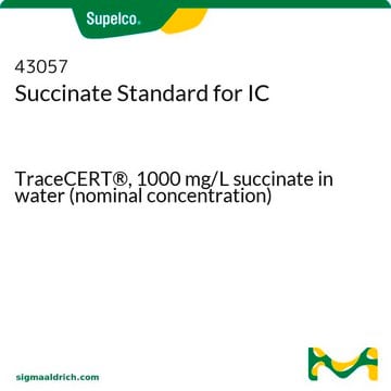 Succinate Standard for IC TraceCERT&#174;, 1000&#160;mg/L succinate in water (nominal concentration)