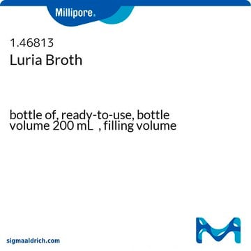 Luria Broth bottle capacity × filling volume 250&#160;mL × 200&#160;mL, closure type, screw cap with 3 loci