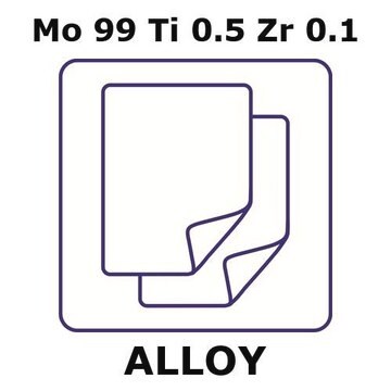 Molybdenum high temperature alloy tzm, Mo99Ti0.5Zr0.1 foil, 300 x 300mm, 0.25mm thickness, as rolled