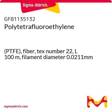 Polytetrafluoroethylene (PTFE), fiber, tex number 22, L 100&#160;m, filament diameter 0.0211mm