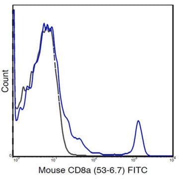 Anti-CD8a (Mouse), FITC, clone 53-6.7 Antibody clone 53-6.7, from rat, FITC conjugate