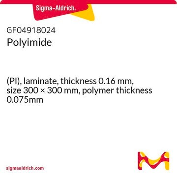 Polyimide (PI), laminate, thickness 0.16&#160;mm, size 300 × 300&#160;mm, polymer thickness 0.075mm