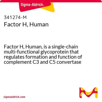 因子H，人 Factor H, Human, is a single-chain multi-functional glycoprotein that regulates formation and function of complement C3 and C5 convertase enzymes.