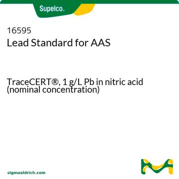 铅标准液&#65292;用于原子吸收 TraceCERT&#174;, 1&#160;g/L Pb in nitric acid (nominal concentration)