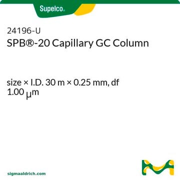 SPB&#174;-20 Capillary GC Column size × I.D. 30&#160;m × 0.25&#160;mm, df 1.00&#160;&#956;m