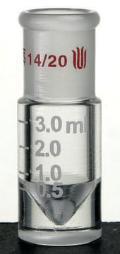 Synthware&#8482; conical bottom reaction vial 5 mL, joint: ST/NS 14/20