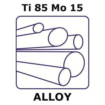 Titanium/Molybdenum rod, 2.0&#160;mm diameter, Ti85%/Mo15%, length 200 mm, temper annealed