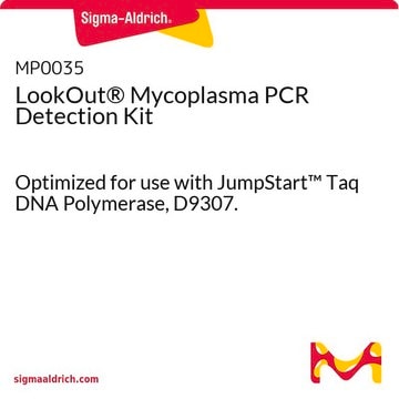 Kit de détection par PCR LookOut&#174; pour mycoplasmes Optimized for use with JumpStart&#8482; Taq DNA Polymerase, D9307.