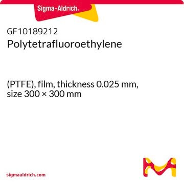 聚四氟乙烯 (PTFE), film, thickness 0.025&#160;mm, size 300 × 300&#160;mm