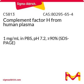 Complement factor H 来源于人类血浆 1&#160;mg/mL in PBS, pH 7.2, &#8805;90% (SDS-PAGE)