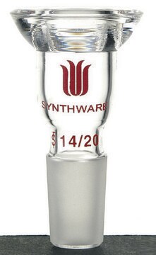 Synthware&#8482; #15 o-ring joint to inner joint adapter joint: ST/NS 14/20