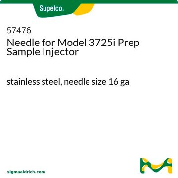 Needle for Model 3725i Prep Sample Injector stainless steel, needle size 16 ga