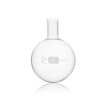 Duran&#174; Round Bottom Flask narrow-mouth neck, WITH BEADED RIM