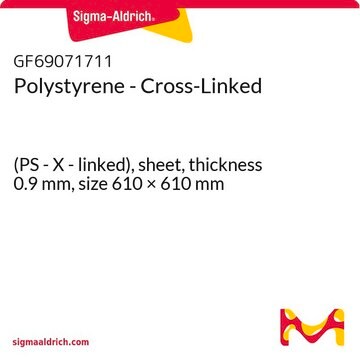 Polystyrene - Cross-Linked (PS - X - linked), sheet, thickness 0.9&#160;mm, size 610 × 610&#160;mm