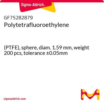 Polytetrafluoroethylene (PTFE), sphere, diam. 1.59&#160;mm, weight 200 pcs, tolerance ±0.05mm