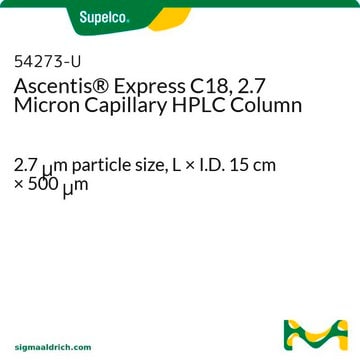 Ascentis&#174; Express C18, 2.7 Micron-Kapillar-HPLC-Säule 2.7&#160;&#956;m particle size, L × I.D. 15&#160;cm × 500&#160;&#956;m