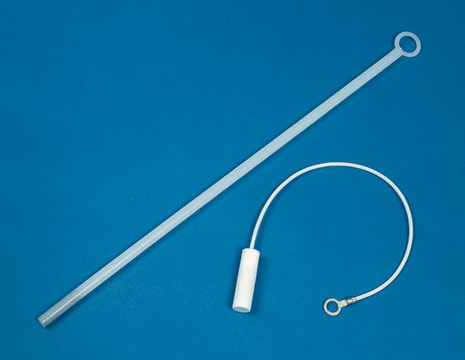 Rührstäbchenentferner white PTFE (flexible), diam. × L 12.5&#160;in. (53&#160;mm) × 2.0625&#160;in. , magnet