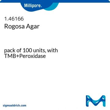 Rogosa Agar pack of 100&#160;units, with TMB+Peroxidase